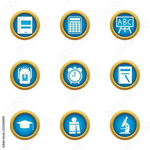 Probe icons set. Flat set of 9 probe vector icons for web isolated on white background