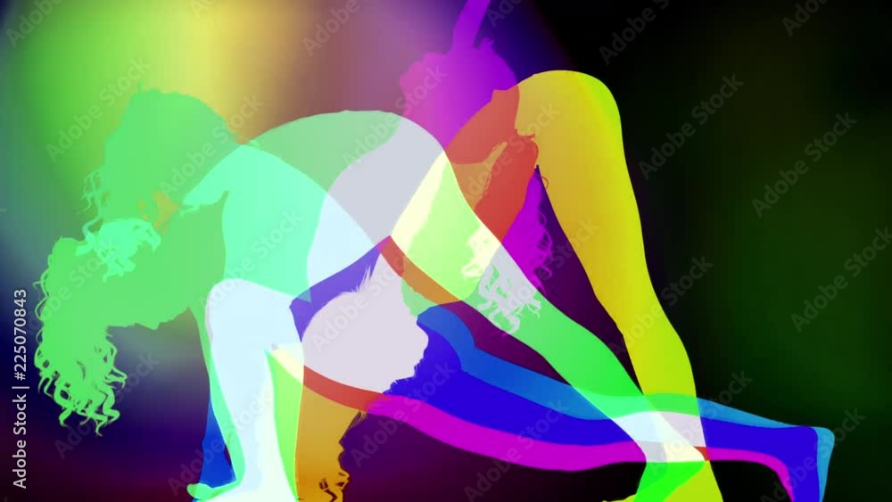amazing female yoga instructor made into a colourful abstract pattern amazing female yoga instructor made into a colourful abstract pattern