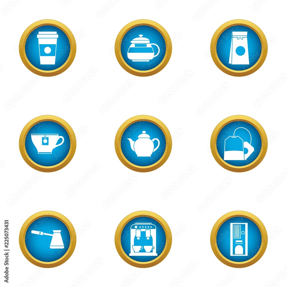 Espresso machine icons set. Flat set of 9 espresso machine vector icons for web isolated on white background Espresso machine icons set. Flat set of 9 espresso machine vector icons for web isolated on white background