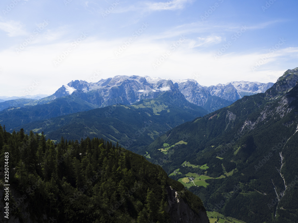 Austrian alps and forest Austrian alps and forest