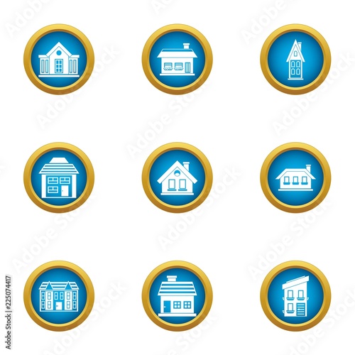 Free Download Expensive house icons set. Flat set of 9 expensive house vector icons for web isolated on white background - GFXLoad