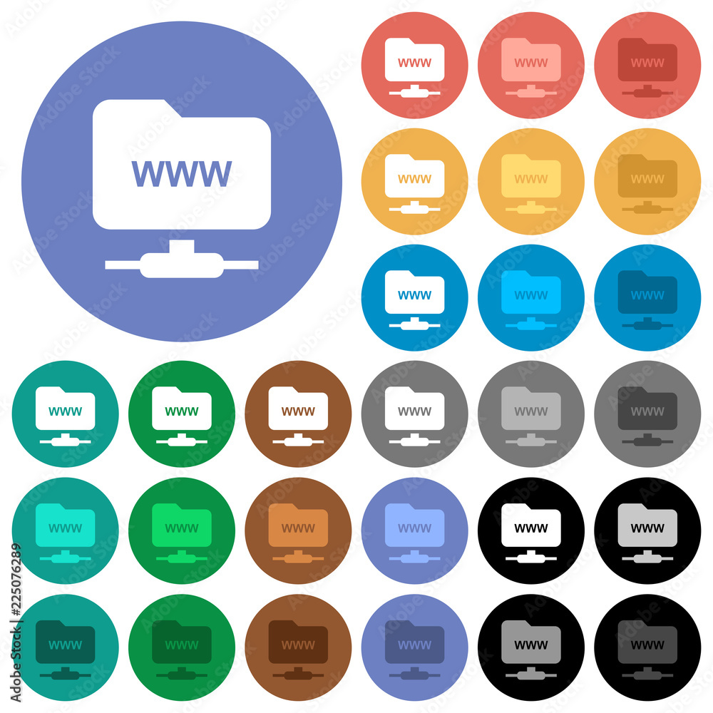FTP webroot round flat multi colored icons FTP webroot round flat multi colored icons