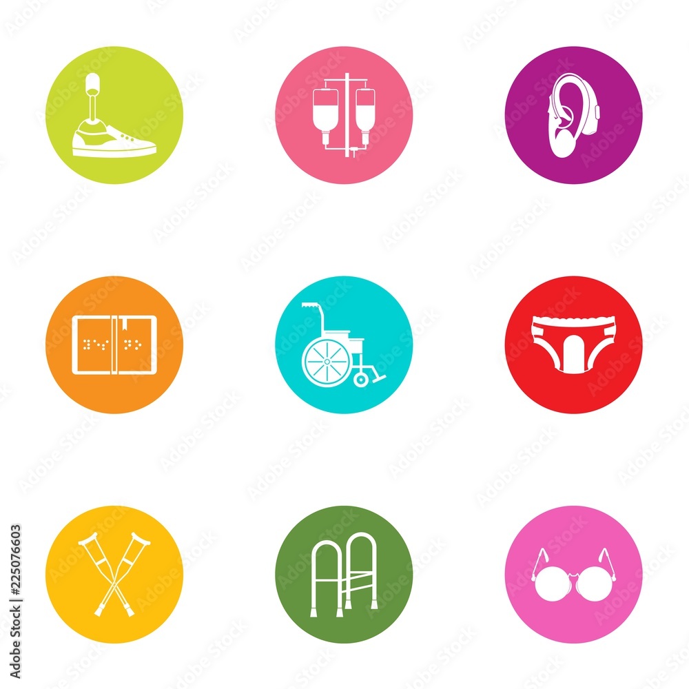 Body limb icons set. Flat set of 9 body limb vector icons for web isolated on white background Body limb icons set. Flat set of 9 body limb vector icons for web isolated on white background