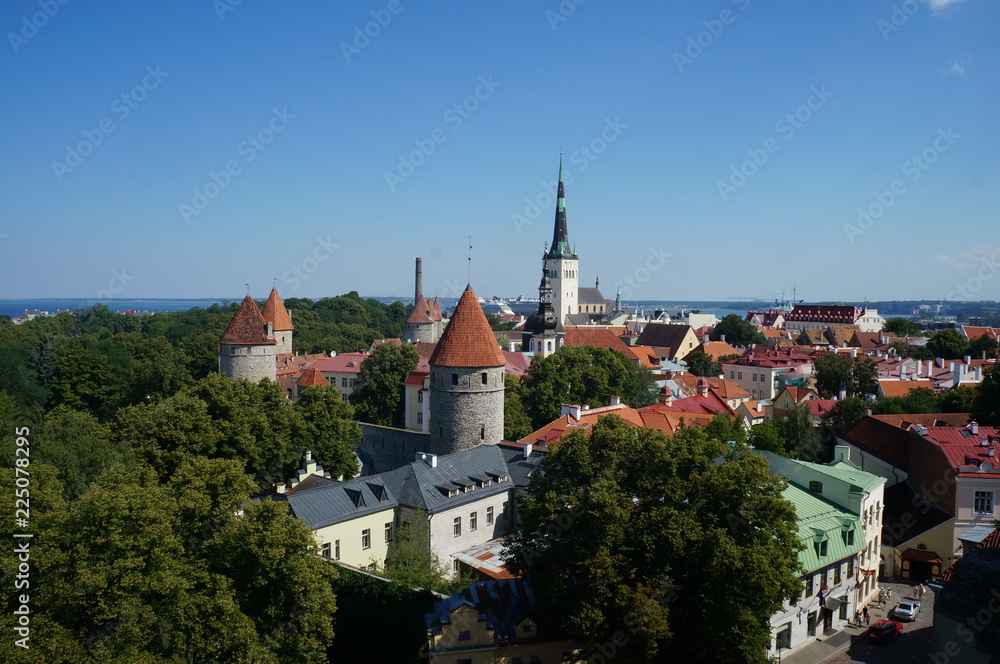 Tallinn: Blick vom Domberg auf die Unterstadt