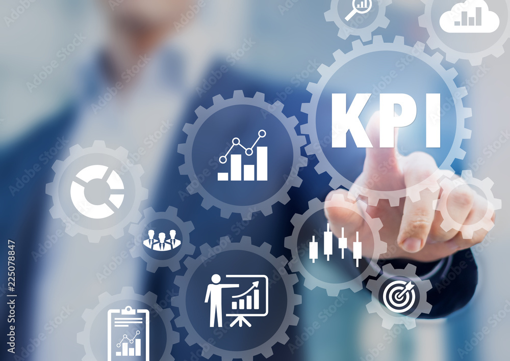 Wunschmotiv: KPI Key Performance Indicators presentation, business development strategy, metrics mea