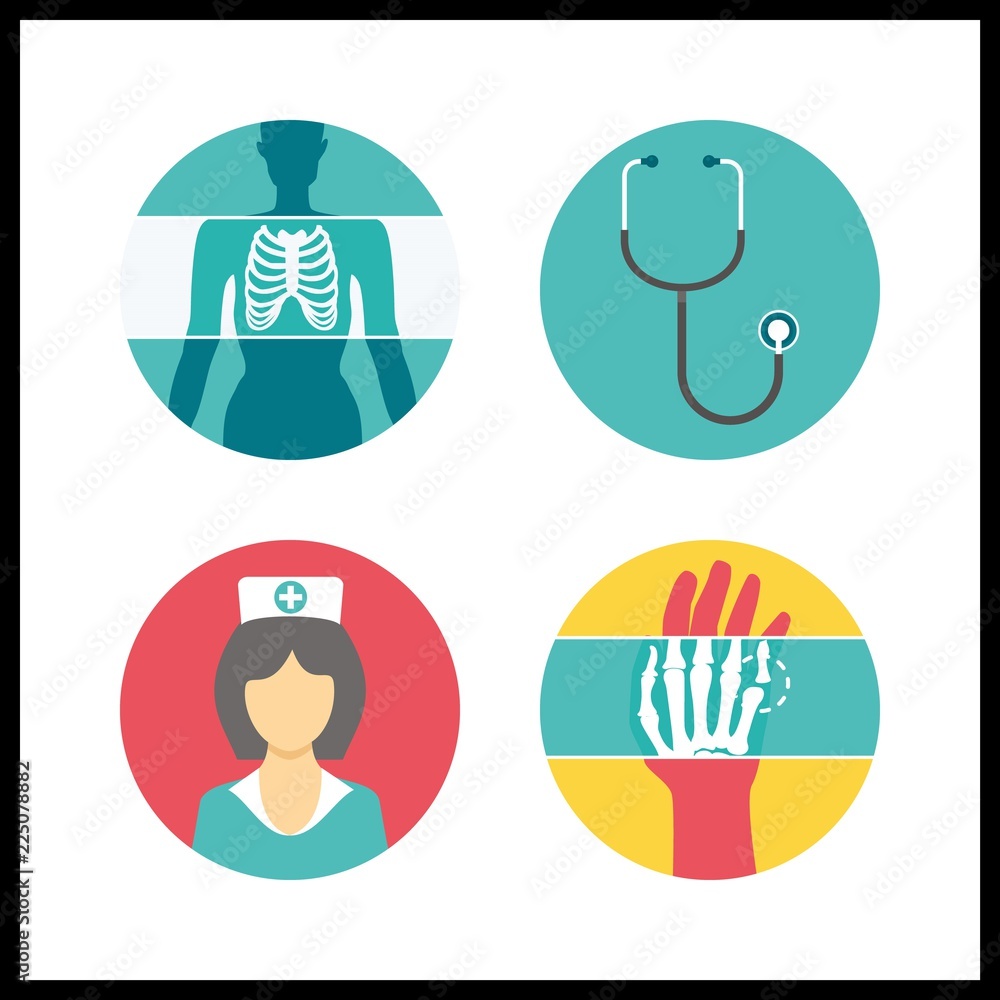 Fototapeta premium physician icon. x ray and stethoscope vector icons in physician set. Use this illustration for physician works.