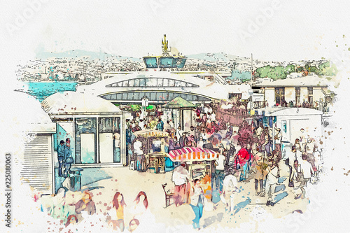 Photography A watercolor sketch or illustration