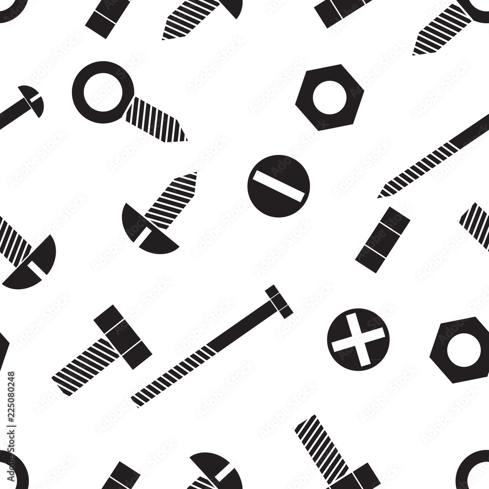 Seamless background with nuts and bolts Seamless background with nuts and bolts