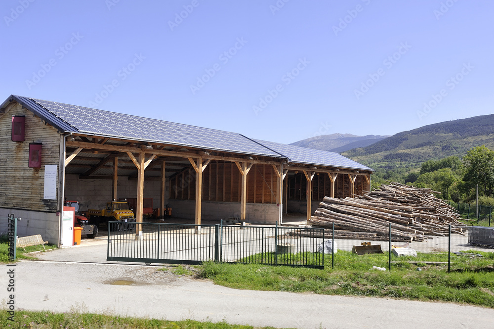 solar roof of a large surface on a municipal building solar roof of a large surface on a municipal building
