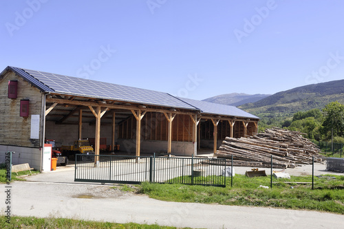 solar roof of a large surface on a municipal building