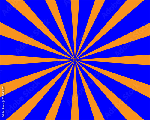Fondo de estallido naranja y azul.