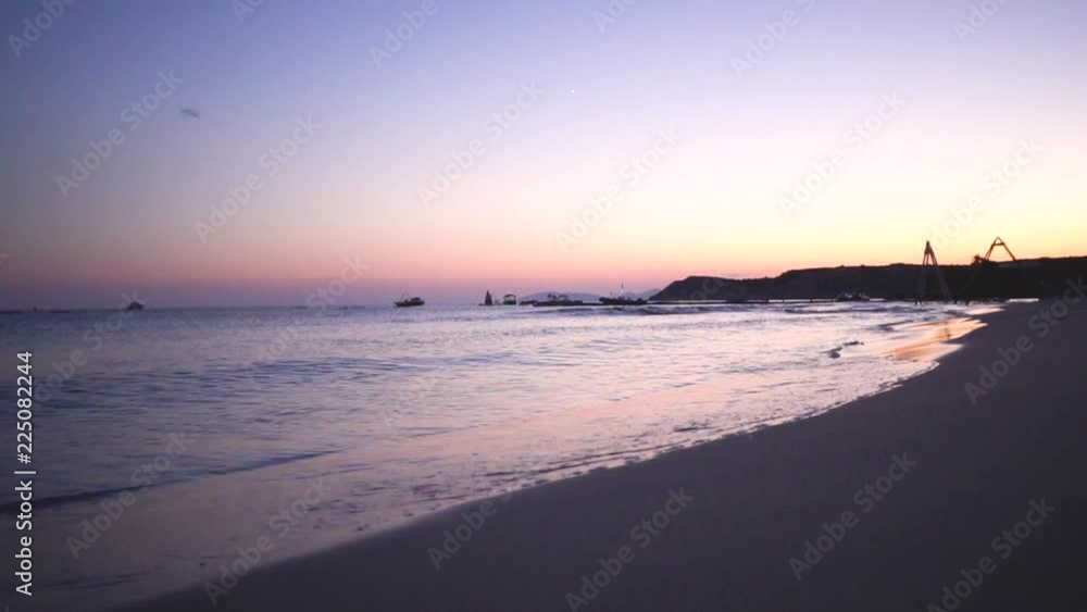 small waves at Aegean cost as sun sets small waves at Aegean cost as sun sets