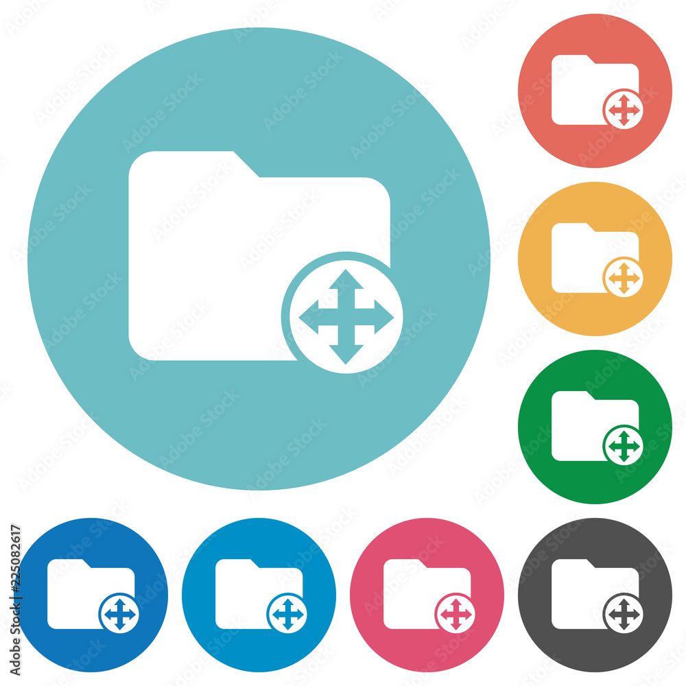 Move directory flat round icons Move directory flat round icons