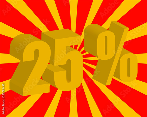 Rebajas del 25 por ciento. 