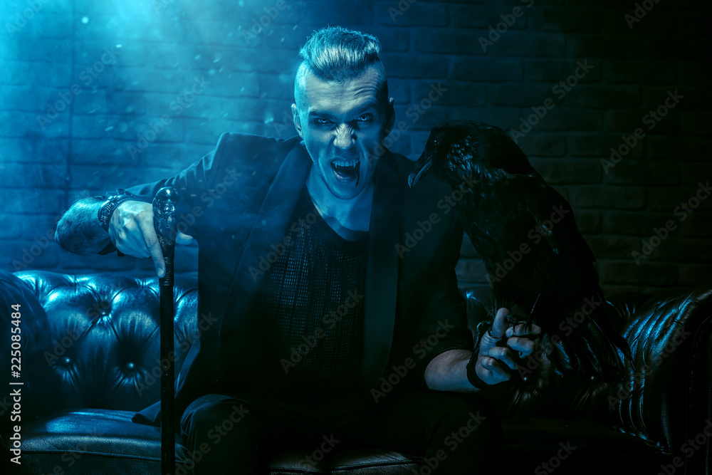 Obraz premium angry bad vampire
