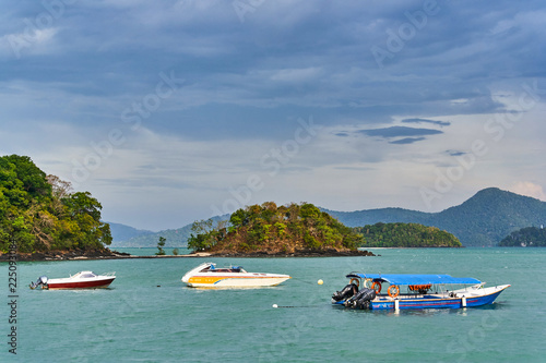 Cenang Beach Water boat in Langkawi island, Malaysia