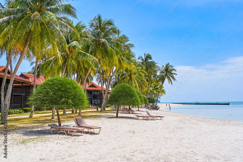Naklejka premium Cenang Beach in Langkawi island, Malaysia