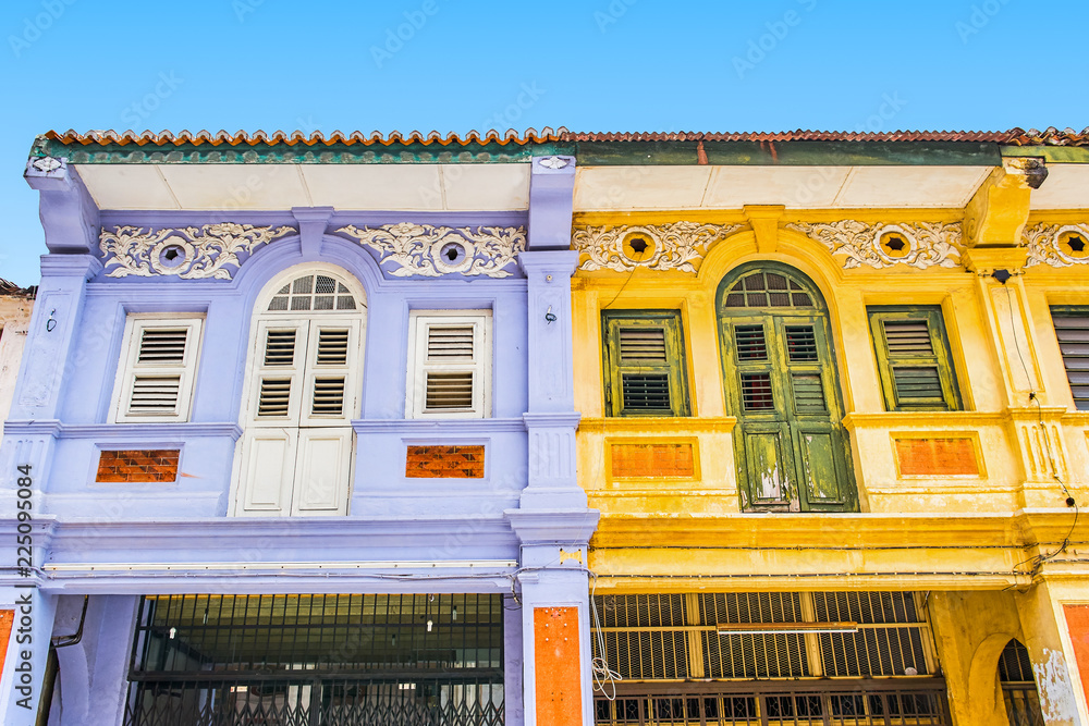 Old house in Penang island, Georgetown, Malaysia
