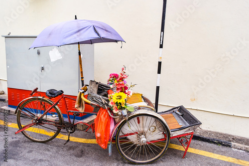 Rickshaw in Georgetown, Penang island, Malaysia