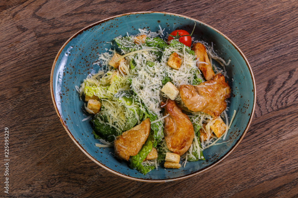 Caesar salad with chicken