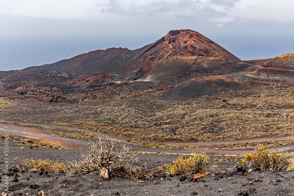 Volcano Teneguia in La Palma, Canary Islands