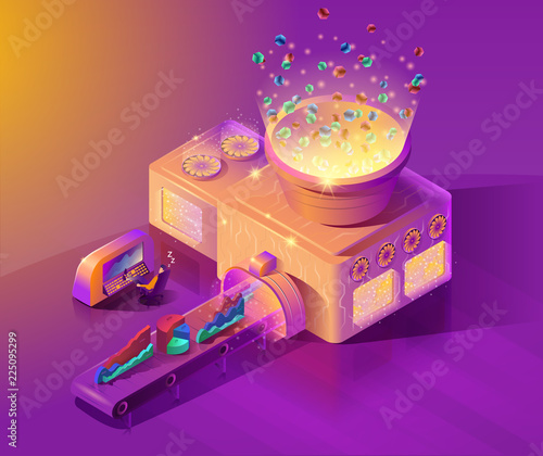 Automated Statistics Data Analytics Vector Concept