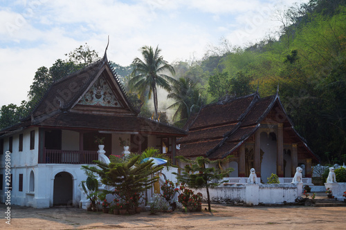 Buddhist Wat Xieng Men (Xiengmene) Temple in the Chompet district in Luang Prabang, Laos, on a sunny day.