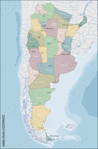 Fotografie Map of Argentina