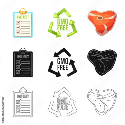 Vector illustration of  and  icon. Set of  and  stock vector illustration.