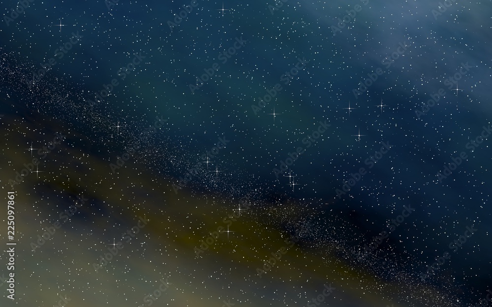 Fototapeta premium Colorful and beautiful space background. Outer space. Starry outer space texture. 3D illustration