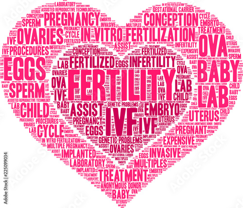 Fertility Word Cloud on a white background. 