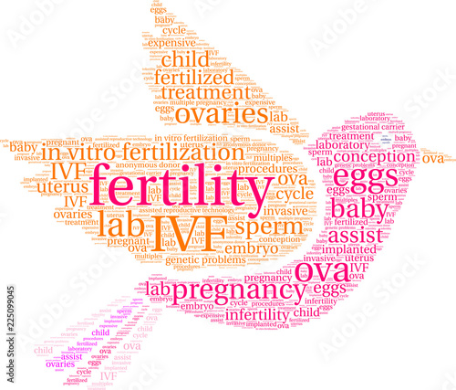 Fertility Word Cloud on a white background. 