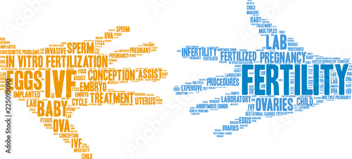 Fertility Word Cloud on a white background. 