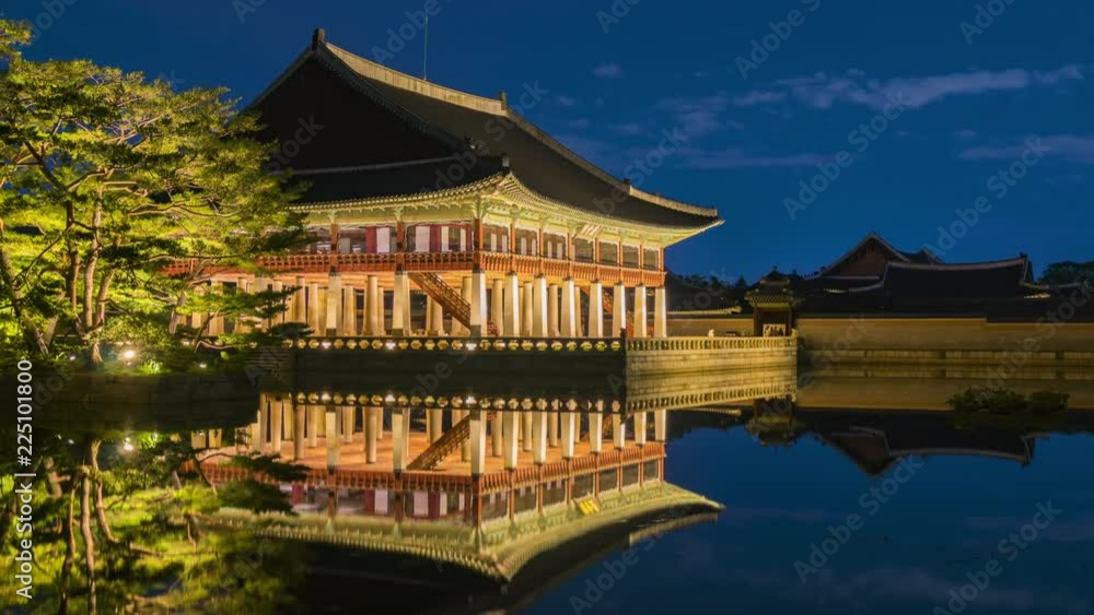 Timelapse of Gyeongbokgung Palace in Seoul City, South Korea Timelapse of Gyeongbokgung Palace in Seoul City, South Korea
