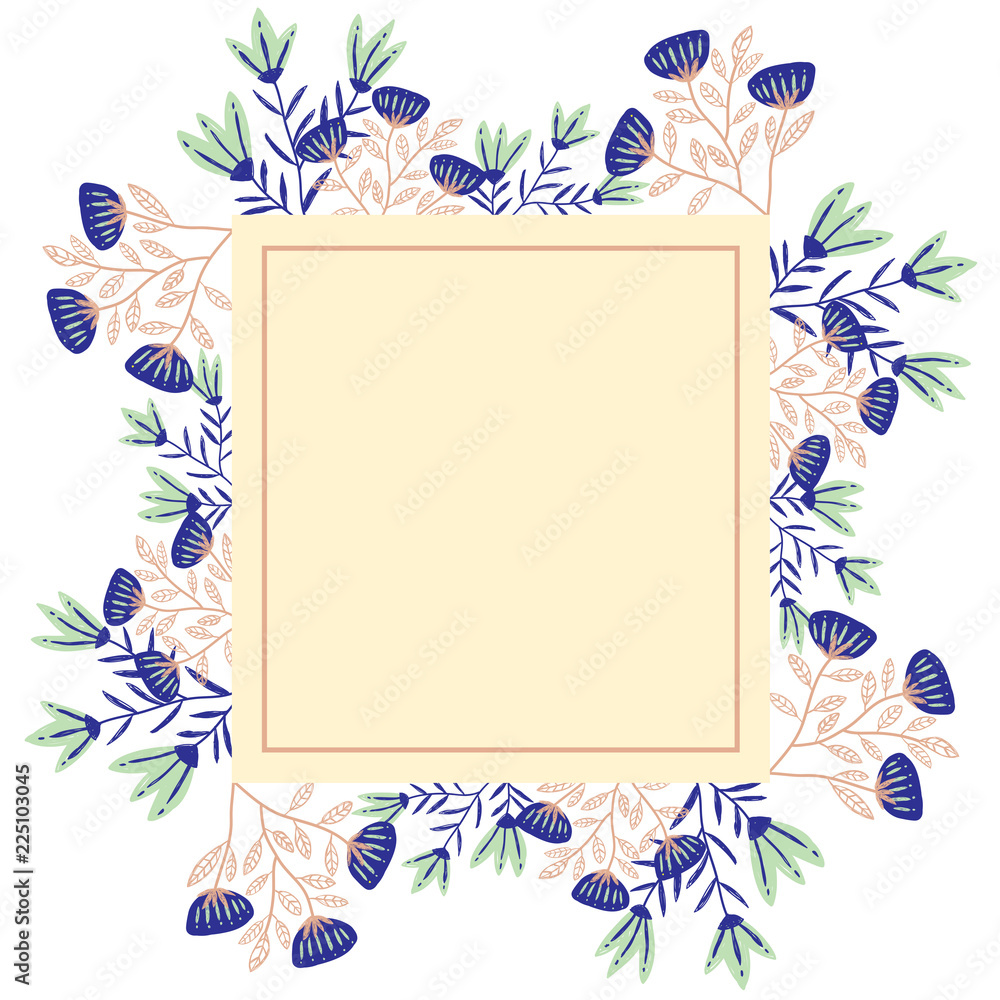 frame with flowers frame with flowers