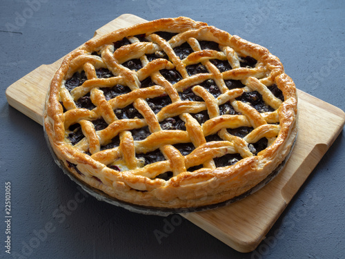 delicious pie with blueberries