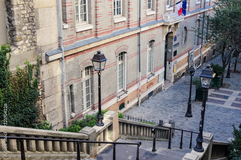 Empty stairs in Paris Montmartre