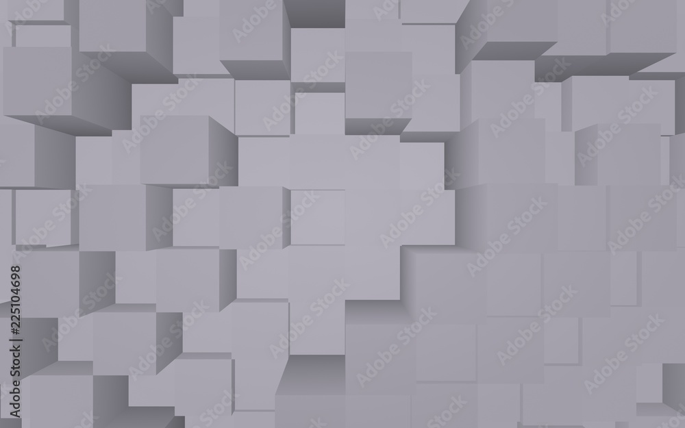 Abstract gray elegant cube geometric background. Chaotically advanced rectangular bars. 3D Rendering, 3D illustration Abstract gray elegant cube geometric background. Chaotically advanced rectangular bars. 3D Rendering, 3D illustration