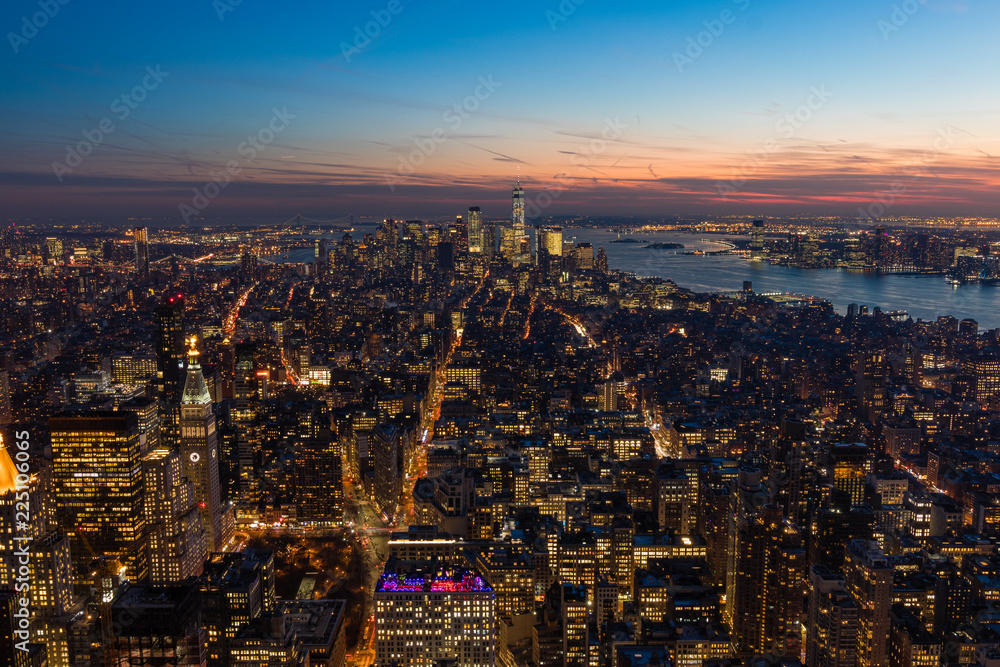 Naklejka premium Vista aérea de Manhattan