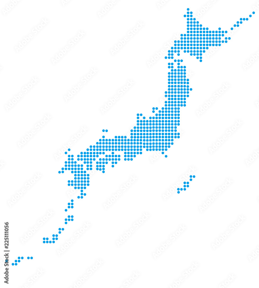 ベクター素材 日本地図のパーツ