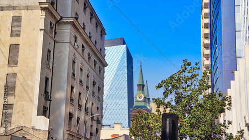 Santiago de Chile, Chile-20 May, 2016: Historic buildings in the old city center