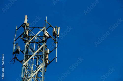 Mobile reciever and transmitter antenna tower photo