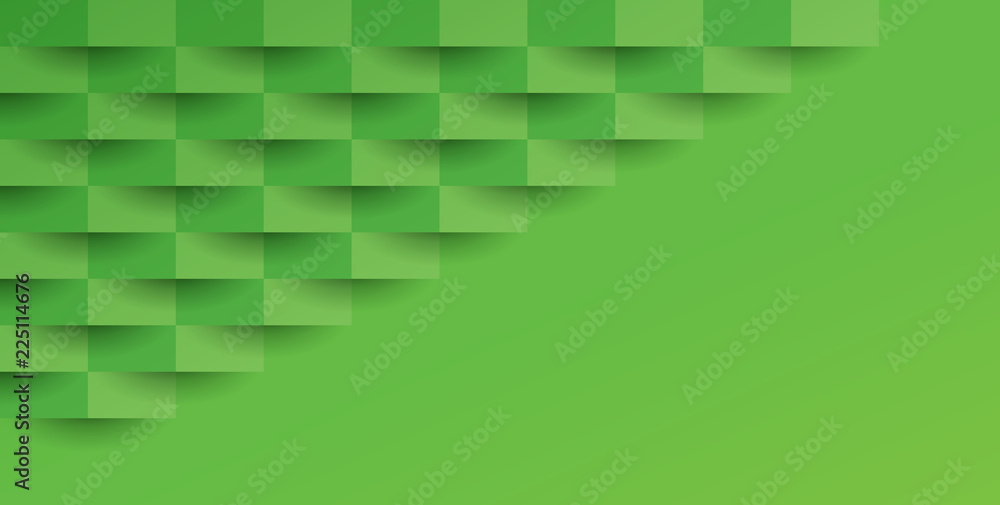 Fototapeta premium Green abstract background vector with blank space for text.