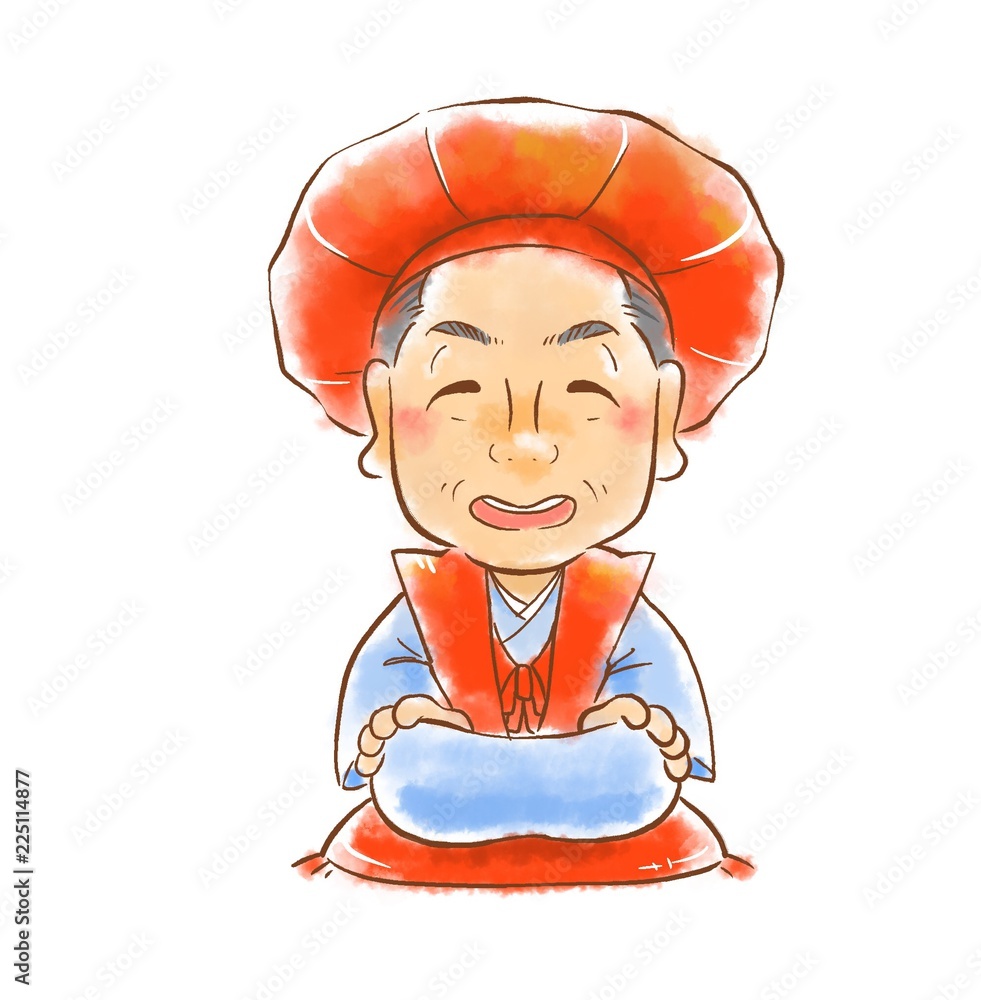 赤いちゃんちゃんこの男性 Stock イラスト Adobe Stock