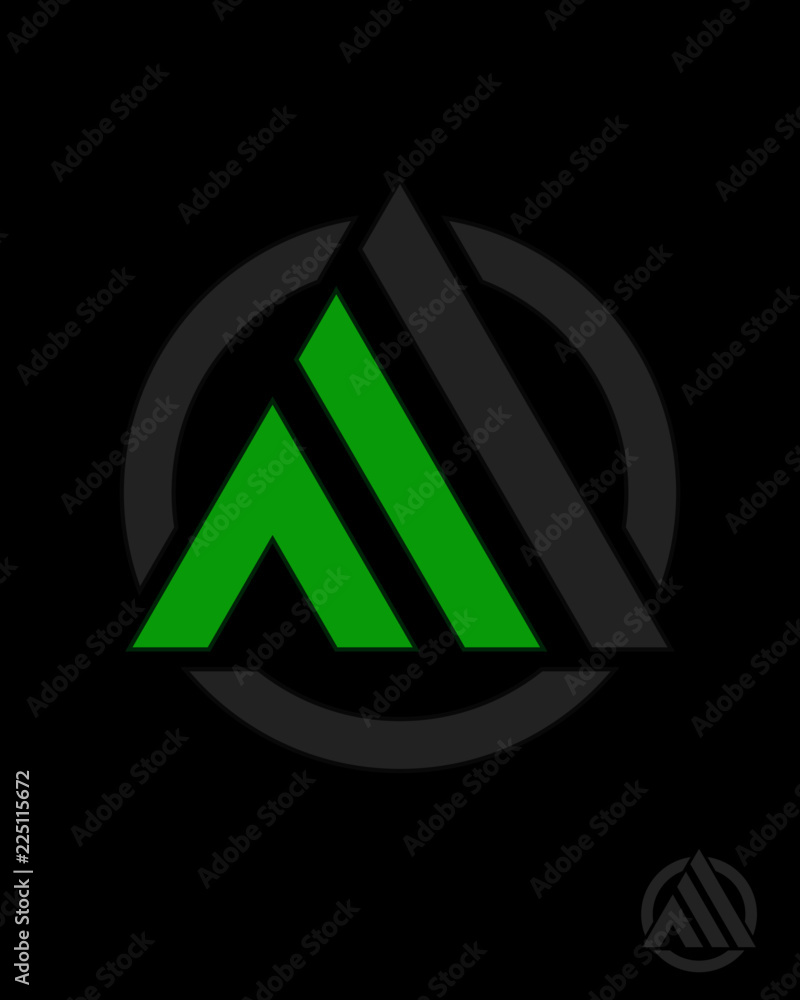 Initial A triangel abstract template vector Initial A triangel abstract template vector