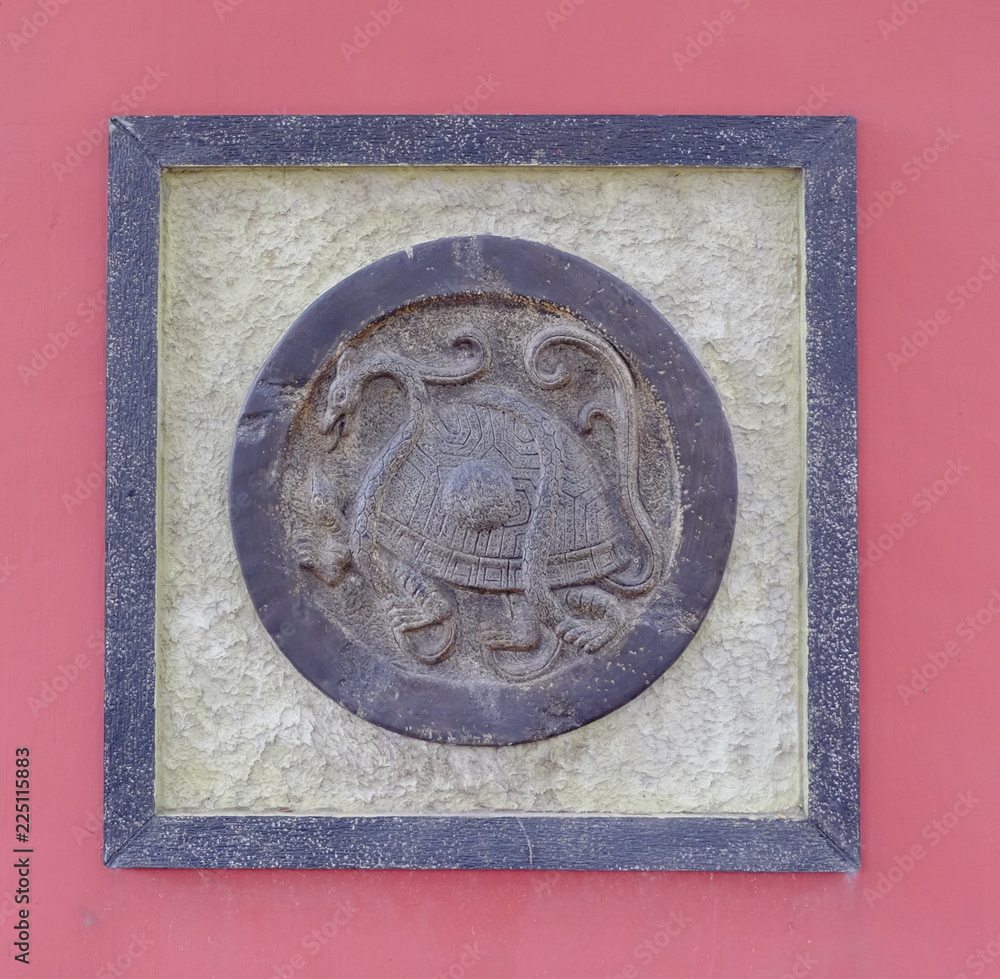 Chinese bas-relief, image of turtle Chinese bas-relief, image of turtle