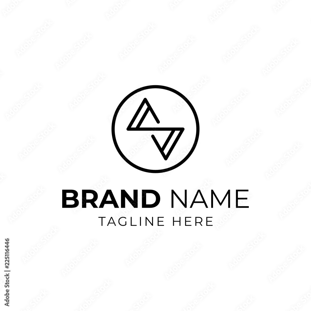 Monoline A S Logo in Circle Monoline A S Logo in Circle