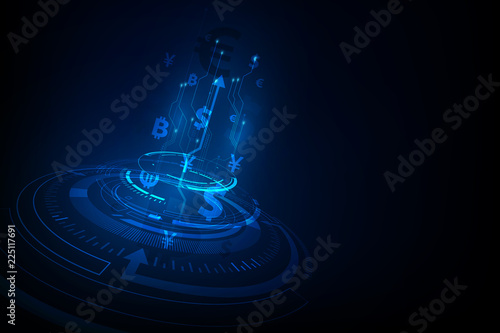 Money transfer. Global Currency. Stock Exchange. Stock vector illustration.