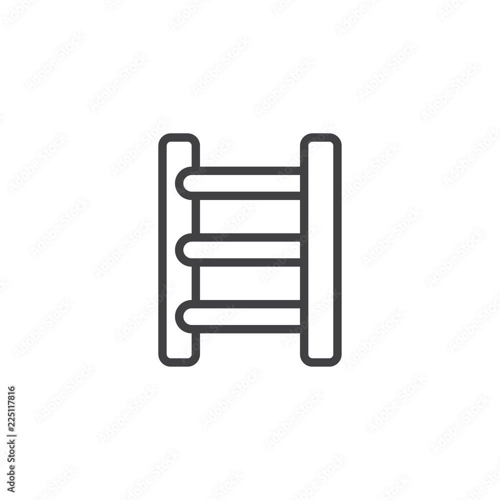 Ladder outline icon. linear style sign for mobile concept and web design. stairs simple line vector icon. Symbol, logo illustration. Pixel perfect vector graphics Ladder outline icon. linear style sign for mobile concept and web design. stairs simple line vector icon. Symbol, logo illustration. Pixel perfect vector graphics