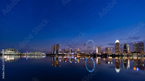 Singapore Skyline at Magic Hour
